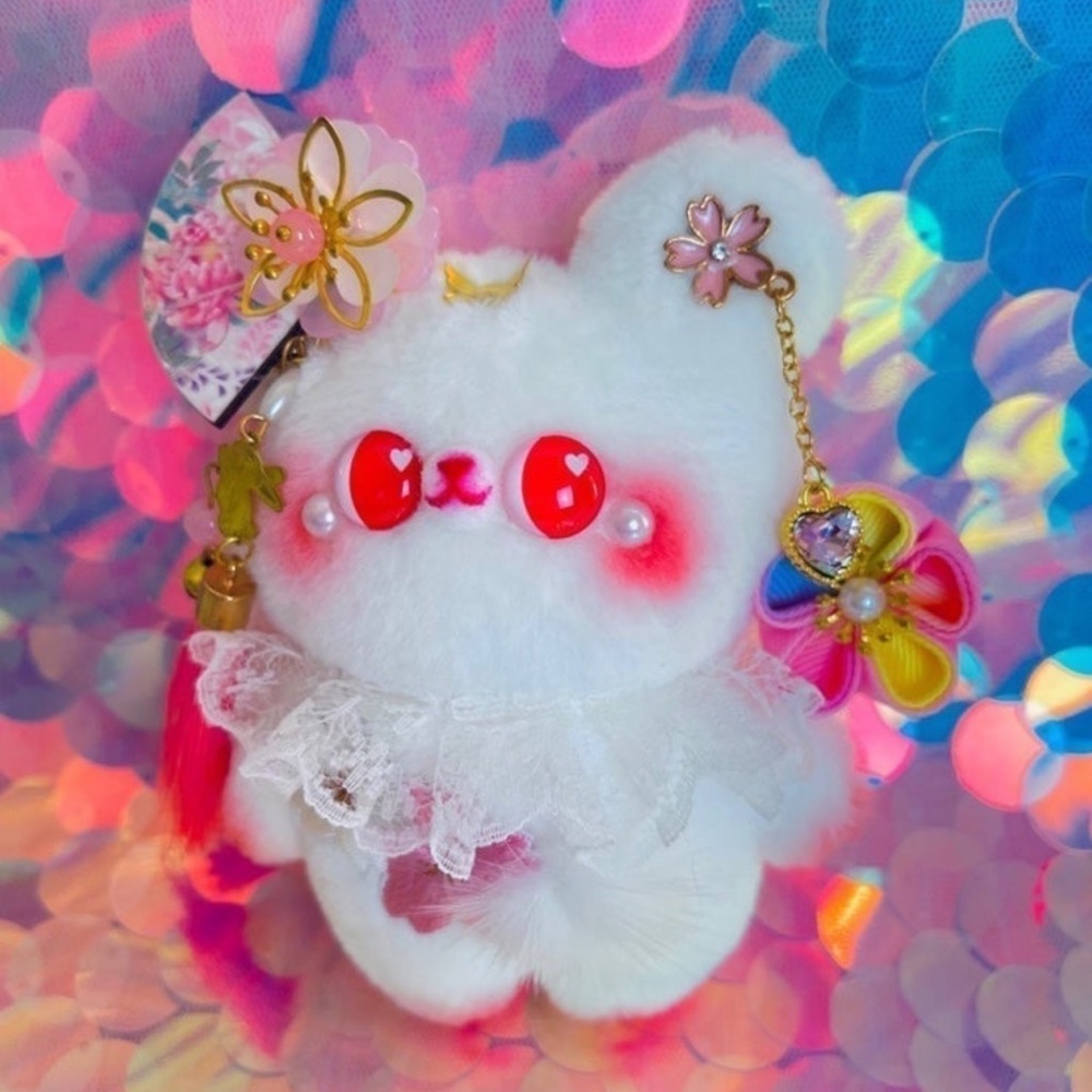 Japanese Sakura Pink Flower Lolita Plush Teddy Bear